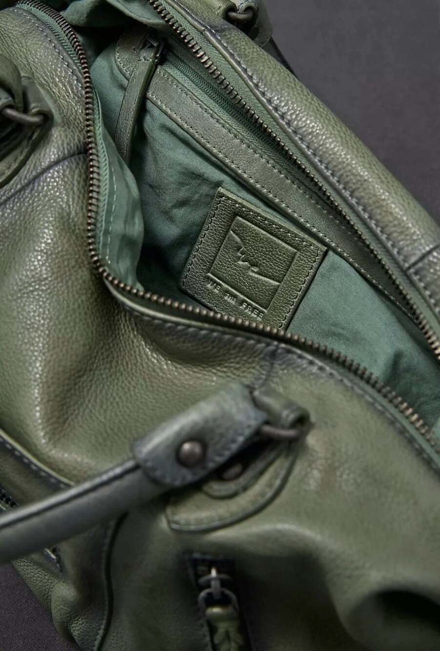 Free People We The Free Baby Emerson Tote Secret Sage Green Leather  NWT - Picture 5 of 8